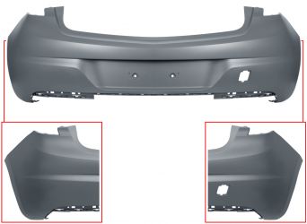 PARACHOQUES OPEL ASTRA K 2015-2019 TRASERO / 5 PUERTAS / IMPRIMADO