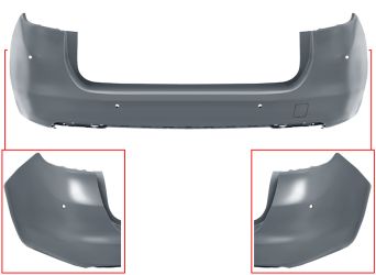 PARACHOQUES OPEL ASTRA K 2015-2019 TRASERO / FAMILIAR / CON 4 SENSOR / IMPRIMADO