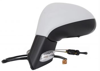 ESPEJO RETROVISOR PEUGEOT 207 2007-2009 MECANICO / PILOTO / IMPRIMADO / IZQUIERDO