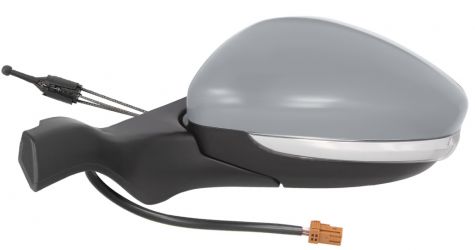 ESPEJO RETROVISOR PEUGEOT 208 2012-2015 MECANICO / PILOTO / IMPRIMADO / IZQUIERDO