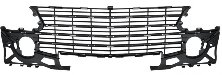 REJILLA PEUGEOT 307 2005-2007 PARACHOQUES DELANTERO / CON AGUJEROS MOLDURAS HORIZONTALES / CROMADAS