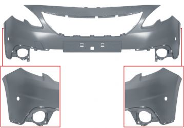 PARACHOQUES PEUGEOT 2008 2016-2019 DELANTERO / SUPERIOR / CON AGUJEROS MOLDURA / IMPRIMADO