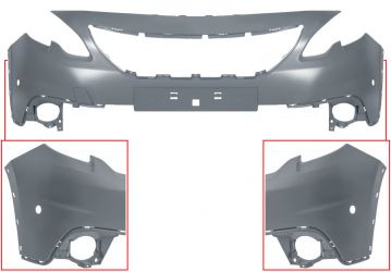 PARACHOQUES PEUGEOT 2008 2016-2019 DELANTERO / SUPERIOR / CON AGUJEROS MOLDURA / CON SENSOR / IMPRIMADO