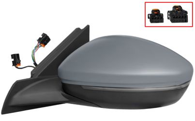 ESPEJO RETROVISOR OPEL CORSA F 2019-> ELECTRICO / TERMICO / PILOTO / LUZ CORTESIA / ABATIBLE ELECTRICAMENTE / LANE ASSIST / IMPRIMADO / IZQUIERDO