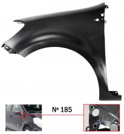 ALETA RENAULT CLIO 2009-2012 DELANTERA / MODELO 185 / IZQUIERDA
