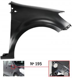 ALETA RENAULT CLIO 2009-2012 DELANTERA / MODELO 195 / DERECHA
