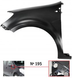 ALETA RENAULT CLIO 2009-2012 DELANTERA / MODELO 195 / IZQUIERDA
