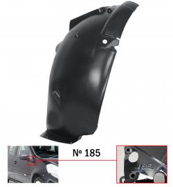 GUARDABARROS RENAULT CLIO 2005-2009 MODELO 185 / PARTE DELANTERA / DELANTERO IZQUIERDO
