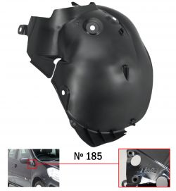 GUARDABARROS RENAULT CLIO 2005-2009 MODELO 185 / PARTE TRASERA / DELANTERO DERECHO