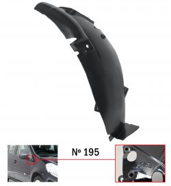 GUARDABARROS RENAULT CLIO 2005-2009 MODELO 195 / PARTE DELANTERA / DELANTERO DERECHO