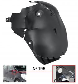 GUARDABARROS RENAULT CLIO 2005-2009 MODELO 195 / PARTE TRASERA / DELANTERO DERECHO