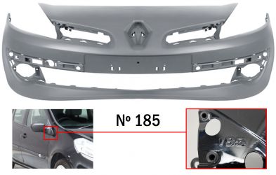 PARACHOQUES RENAULT CLIO 2005-2009 DELANTERO / MODELO 185 / IMPRIMADO
