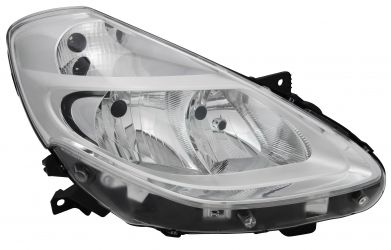 FARO RENAULT CLIO 2009-2012 BASE CROMADA / LAMPARAS H7+H7 / DERECHO