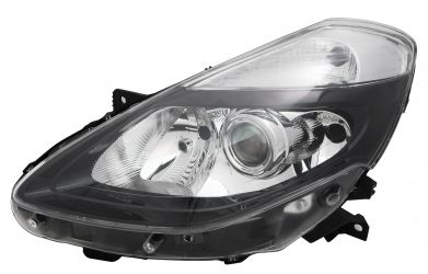 FARO RENAULT CLIO 2009-2012 BASE OSCURA / LAMPARAS H1+H7+H7 / IZQUIERDO