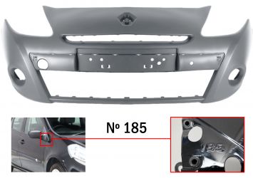 PARACHOQUES RENAULT CLIO 2009-2012 DELANTERO / MODELO 185 / IMPRIMADO