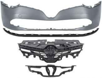 PARACHOQUES RENAULT CLIO 2013-2016 DELANTERO / CON REJILLA / CON SPOILER / IMPRIMADO