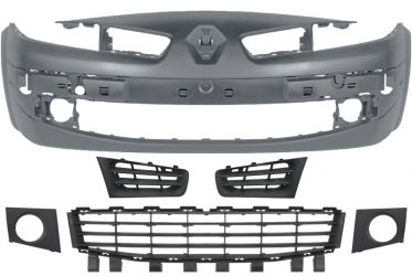 PARACHOQUES RENAULT MEGANE 2006-2008 DELANTERO / CON ANTINIEBLAS / CON KIT REJILLAS / IMPRIMADO