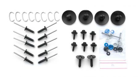 JUEGO FIJACIONES PARAGOLPES RENAULT MEGANE 2008-2012 DELANTERO / BASICO