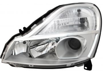 FARO RENAULT MODUS 2008-2014 LAMPARAS H1+H1+H1 / CON LUPA / IZQUIERDO