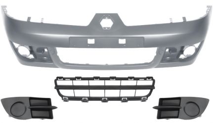 PARACHOQUES RENAULT CLIO CAMPUS 2006-2009 DELANTERO / CON REJILLAS / IMPRIMADO