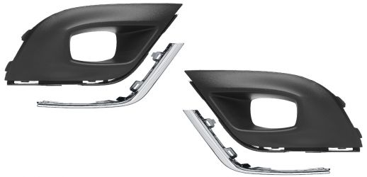 REJILLA RENAULT CLIO 2016-2019 PARACHOQUES DELANTERO / SUPERIOR / CON ANTINIEBLA / CON MOLDURAS / KIT / IZQUIERDA+DERECHA