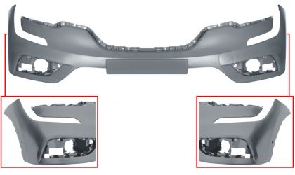 PARACHOQUES RENAULT KOLEOS 2017-2020 DELANTERO / SUPERIOR / CON SENSOR / IMPRIMADO