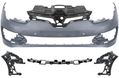 PARACHOQUES RENAULT MEGANE 2014-2016 DELANTERO / 3/5 PUERTAS / CON SOPORTES / CON 2 SENSOR / IMPRIMADO