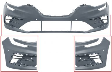 PARACHOQUES RENAULT MEGANE 2020-2023 DELANTERO / CON 6 SENSOR / CON PARK ASSIST / IMPRIMADO