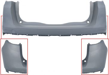 PARACHOQUES RENAULT SCENIC 2016-2020 TRASERO / CON 2 SENSOR / IMPRIMADO