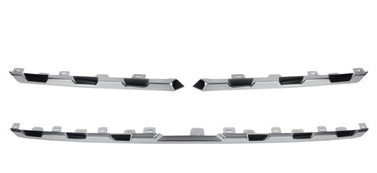 MOLDURAS REJILLA RENAULT KANGOO 2021-> FRENTE / INFERIOR / CROMADA / KIT / 3 PIEZAS