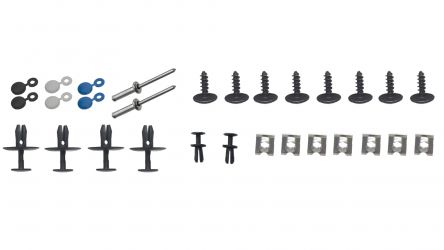 JUEGO FIJACIONES PARAGOLPES SEAT IBIZA 2008-2012 DELANTERO / BASICO