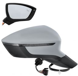 ESPEJO RETROVISOR SEAT ATECA 2016-2020 ELECTRICO / TERMICO / PILOTO / ABATIBLE ELECTRICAMENTE / LANE ASSIST / IMPRIMADO / DERECHO
