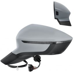 ESPEJO RETROVISOR SEAT ATECA 2020-> ELECTRICO / TERMICO / PILOTO / LUZ CORTESIA / ABATIBLE ELECTRICAMENTE / LANE ASSIST / MEMORIA / IMPRIMADO / IZQUIERDO