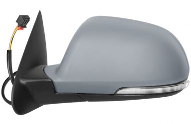 ESPEJO RETROVISOR SKODA OCTAVIA 2009-2013 ELECTRICO / TERMICO / PILOTO / LUZ CORTESIA / IMPRIMADO IZQUIERDO
