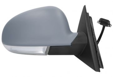 ESPEJO RETROVISOR SKODA SUPERB 2006-2008 ELECTRICO / TERMICO / PILOTO / LUZ CORTESIA / ABATIBLE ELECTRICAMENTE / MEMORIA / IMPRIMADO / DERECHO