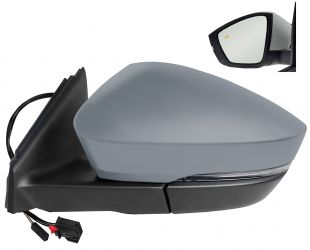 ESPEJO RETROVISOR SKODA KAROQ 2017-2019 ELECTRICO / TERMICO / PILOTO / LUZ CORTESIA / ABATIBLE ELECTRICAMENTE / ELECTROCROMICO / LANE ASSIST / IMPRIMADO / IZQUIERDO