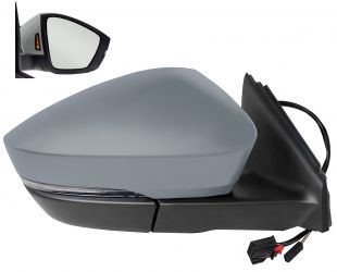 ESPEJO RETROVISOR SKODA KAROQ 2019-> ELECTRICO / TERMICO / PILOTO / LUZ CORTESIA / ABATIBLE ELECTRICAMENTE / ELECTROCROMICO / LANE ASSIST / IMPRIMADO / DERECHO