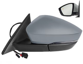 ESPEJO RETROVISOR SKODA KODIAQ 2016-2019 ELECTRICO / TERMICO / PILOTO / LUZ CORTESIA / ABATIBLE ELECTRICAMENTE / ELECTROCROMICO / MEMORIA / LANE ASSIST / IMPRIMADO / IZQUIERDO