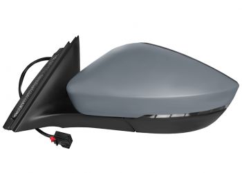 ESPEJO RETROVISOR SKODA SUPERB 2015-2019 ELECTRICO / TERMICO / PILOTO / LUZ CORTESIA / ABATIBLE ELECTRICAMENTE / IMPRIMADO / IZQUIERDO