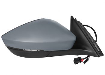 ESPEJO RETROVISOR SKODA SUPERB 2015-2019 ELECTRICO / TERMICO / PILOTO / LUZ CORTESIA / ABATIBLE ELECTRICAMENTE / LANE ASSIST / IMPRIMADO / DERECHO