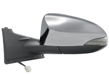 ESPEJO RETROVISOR TOYOTA YARIS 2014-2017 ELECTRICO / PILOTO INTERMITENTE / CROMADO / IZQUIERDO