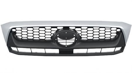 REJILLA TOYOTA HILUX 2008-2011 FRENTE / 2WD / GRIS / CON MOLDURA SUPERIOR CROMADA