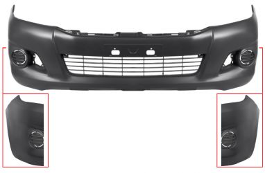 PARACHOQUES TOYOTA HILUX 2012-2016 DELANTERO / SIN MOLDURA ALETA / CON REJILLA