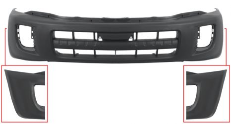 PARACHOQUES TOYOTA RAV4 2000-2003 DELANTERO / CON ANTINIEBLAS / SIN MOLDURA ALETA 