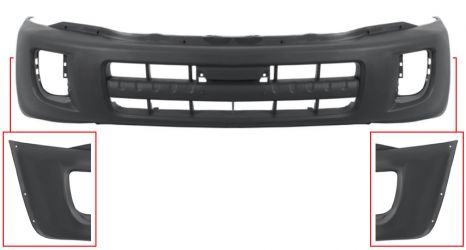PARACHOQUES TOYOTA RAV4 2000-2003 DELANTERO / CON ANTINIEBLAS / CON MOLDURA ALETA