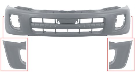 PARACHOQUES TOYOTA RAV4 2000-2003 DELANTERO / CON ANTINIEBLAS / CON MOLDURA ALETA / IMPRIMADO