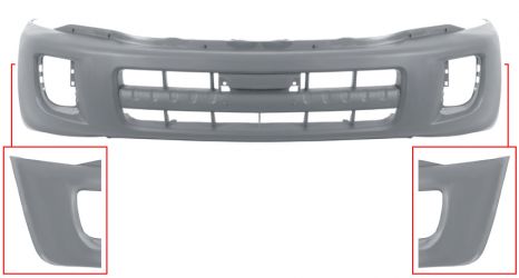 PARACHOQUES TOYOTA RAV4 2000-2003 DELANTERO / CON ANTINIEBLAS / SIN MOLDURA ALETA / IMPRIMADO