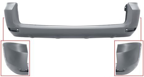 PARACHOQUES TOYOTA RAV4 2006-2009 TRASERO / CON MOLDURAS