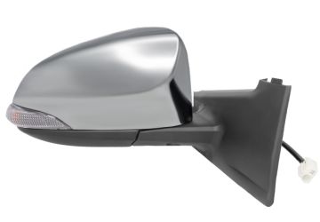 ESPEJO RETROVISOR TOYOTA YARIS 2011-2014 ELECTRICO / PILOTO INTERMITENTE / CROMADO / DERECHO