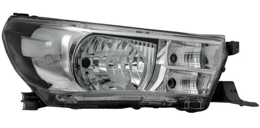 FARO DELANTERO TOYOTA HILUX 2016-2021 BASE CROMADA / DERECHO